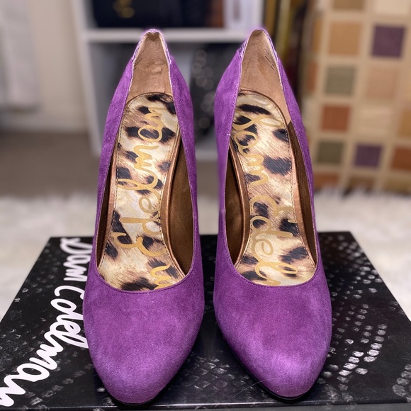 | Purple Suede Sam Edelman Heels | - Picture 2 of 6